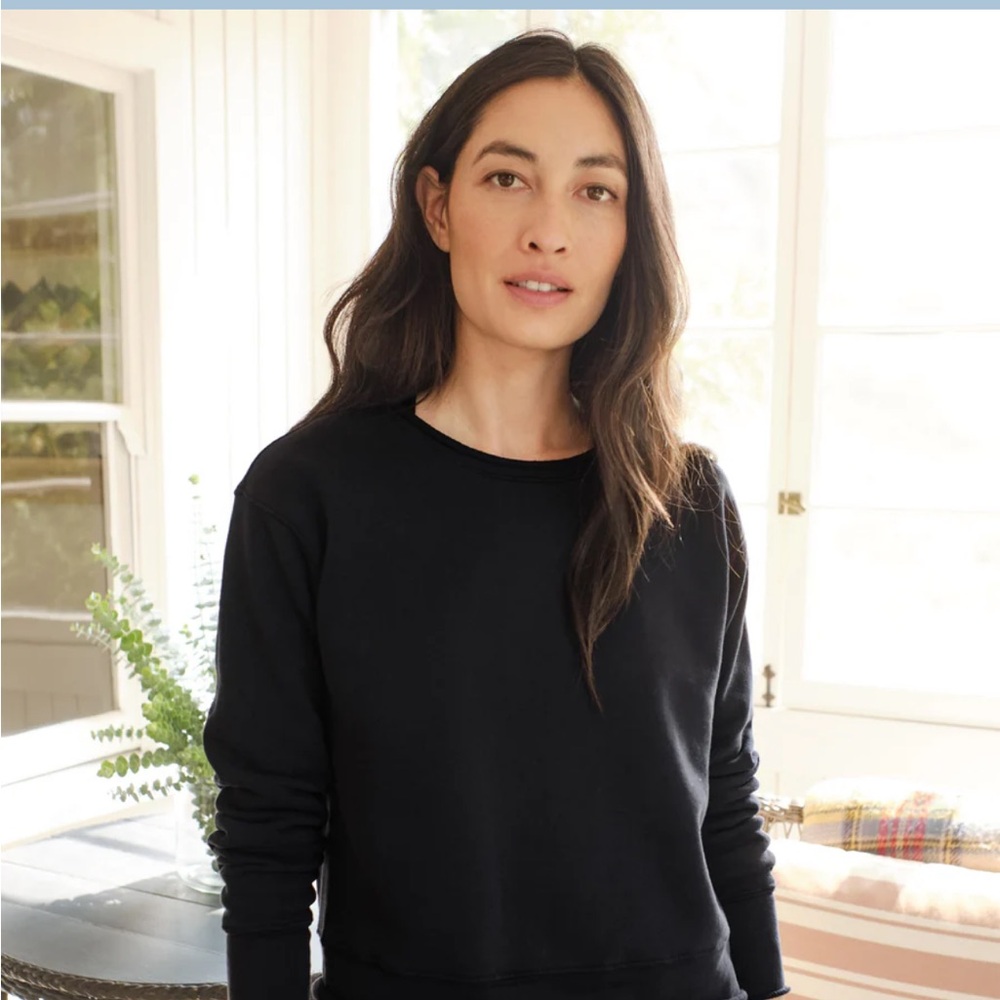 Frank and Eileen James boyfriend crewneck black sweatshirt